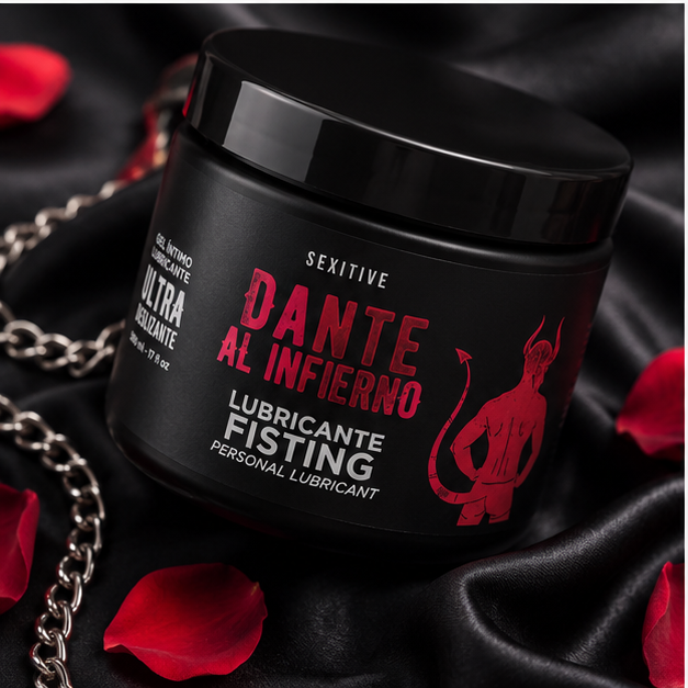 Lubricante fisting ultradeslizante Dante al Infierno 500 ml - Imagen 3