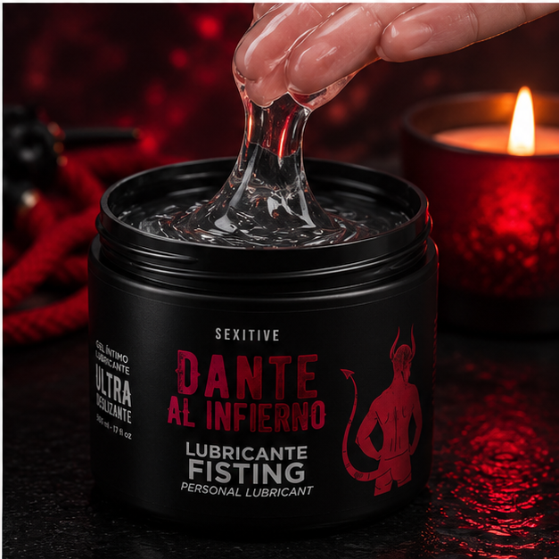Lubricante fisting ultradeslizante Dante al Infierno 500 ml - Imagen 2