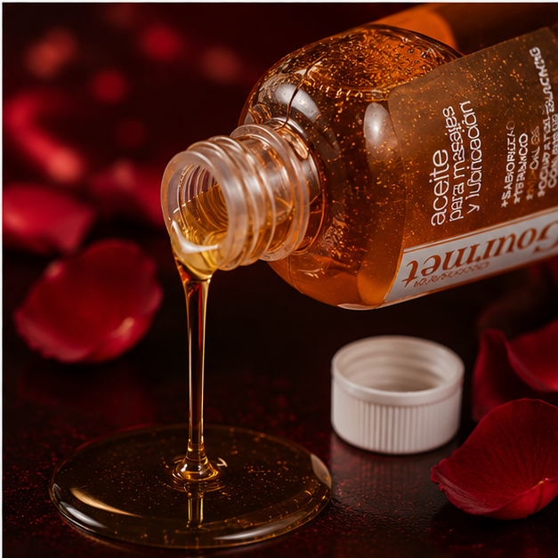 Aceite lub para masajes saborizador Chocolate y Naranja 30 ml - Imagen 4