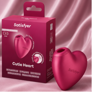 Cutie Heart Vibrador de ondas de presión en forma de corazón a pilas