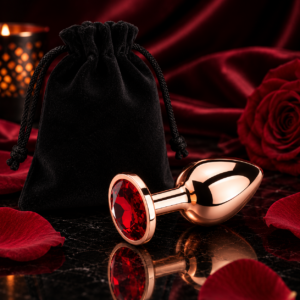Coma Rojo S – Joya Anal Small Gold Rosado